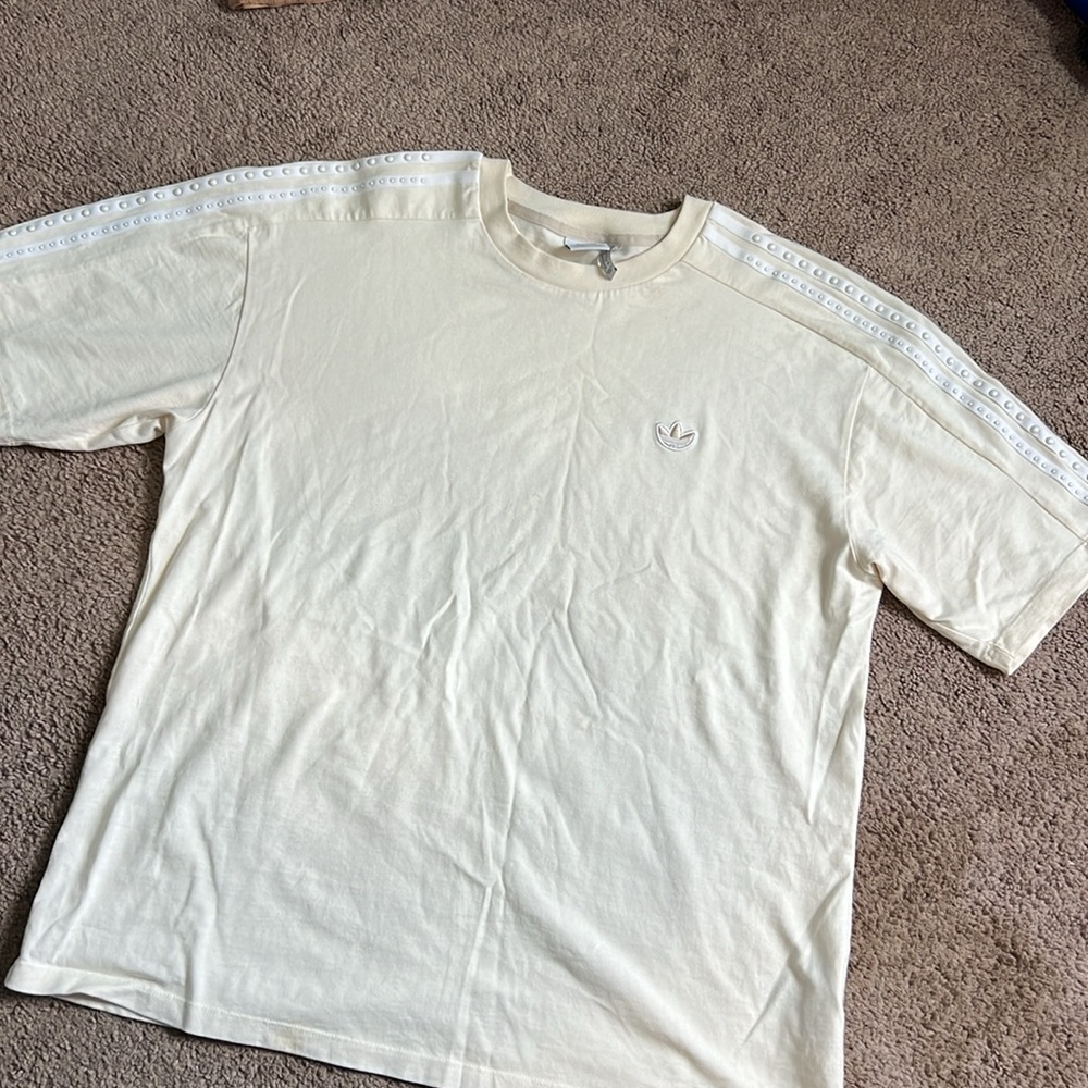 Oversized Adidas pearl detail t shirt